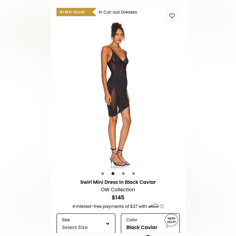 Chic Black Mesh Panel Mini Dress